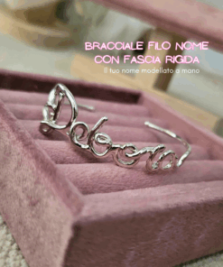 bracciale filo nome con fascia rigida