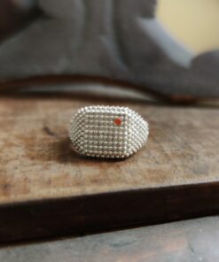 Anello - Chevalier quadrato puntinato.