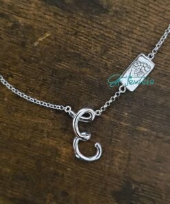 Collana filo iniziale con impronta