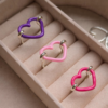 anello filo cuore smaltato