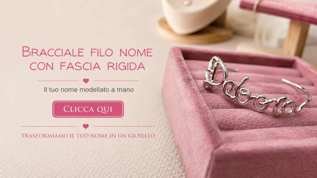 bracciale filo nome con fascia rigida