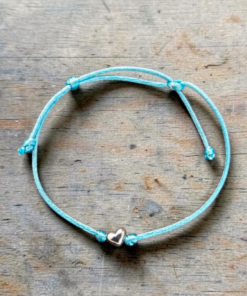 bracciale cordino e cuore